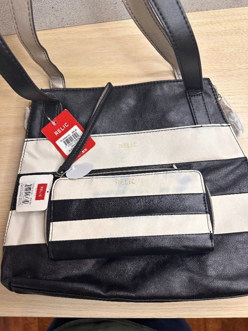 Relic Striped Handbag & Wallet Set – New With Tags